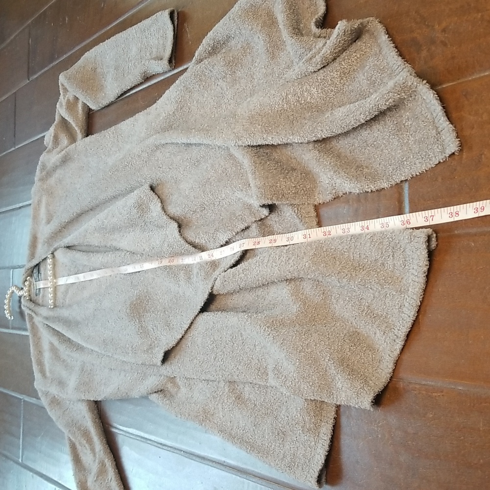 Barefoot Dreams Bamboo Chic Island Wrap Gray Long Sleeve Cardigan Size S/M - Picture 6 of 9